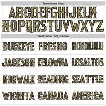 Load image into Gallery viewer, Custom White Camo-Black Authentic American Flag Fashion Baseball Jersey