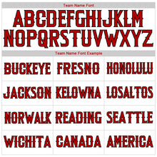 Load image into Gallery viewer, Custom White Black Pinstripe Red-Black Authentic American Flag Fashion Baseball Jersey