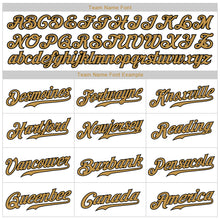 Load image into Gallery viewer, Custom White Old Gold-Black Authentic Baseball Jersey