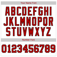 Load image into Gallery viewer, Custom White Red-Black Authentic Baseball Jersey