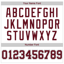 Load image into Gallery viewer, Custom White Crimson-Gray Authentic Baseball Jersey