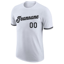 Load image into Gallery viewer, Custom White Black-Gray Performance T-Shirt