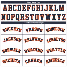 Load image into Gallery viewer, Custom White Navy-Orange Performance T-Shirt