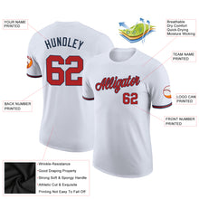 Load image into Gallery viewer, Custom White Red-Navy Performance T-Shirt