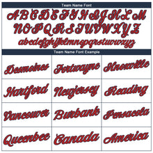 Load image into Gallery viewer, Custom White Red-Navy Performance T-Shirt