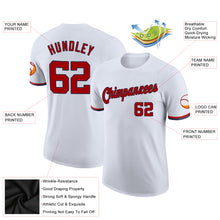 Load image into Gallery viewer, Custom White Red-Navy Performance T-Shirt