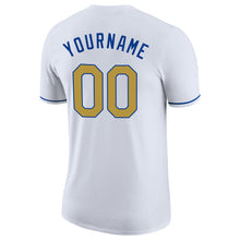Load image into Gallery viewer, Custom White Old Gold-Royal Performance T-Shirt