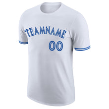 Load image into Gallery viewer, Custom White Royal-White Performance T-Shirt