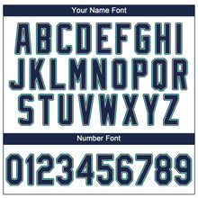 Load image into Gallery viewer, Custom White Navy-Aqua Performance T-Shirt