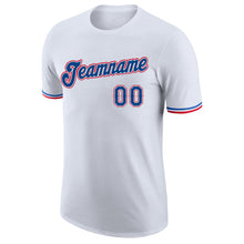 Load image into Gallery viewer, Custom White Royal-Red Performance T-Shirt