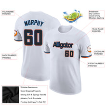 Load image into Gallery viewer, Custom White Black-Powder Blue Performance T-Shirt