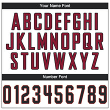 Load image into Gallery viewer, Custom White Black-Crimson Performance T-Shirt