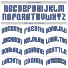 Load image into Gallery viewer, Custom White Blue-Black Authentic Throwback Rib-Knit Baseball Jersey Shirt