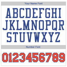 Load image into Gallery viewer, Custom White Orange-Royal Authentic Throwback Rib-Knit Baseball Jersey Shirt