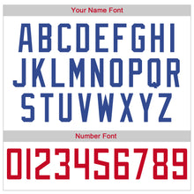 Load image into Gallery viewer, Custom White Red-Royal Authentic Throwback Rib-Knit Baseball Jersey Shirt