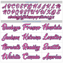 Load image into Gallery viewer, Custom White Light Blue-Pink Authentic Throwback Rib-Knit Baseball Jersey Shirt