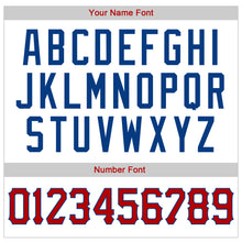 Load image into Gallery viewer, Custom White Royal Pinstripe Red-Royal Authentic Baseball Jersey