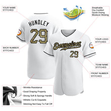 Load image into Gallery viewer, Custom White Camo-Black Authentic Baseball Jersey