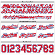 Load image into Gallery viewer, Custom White Red-Royal Authentic Throwback Basketball Shorts