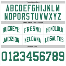 Load image into Gallery viewer, Custom White Kelly Green Authentic Throwback Basketball Shorts