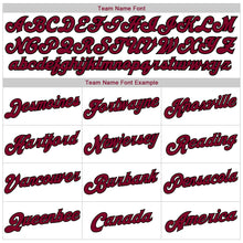 Load image into Gallery viewer, Custom White Maroon-Black Authentic Throwback Basketball Jersey