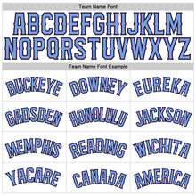 Load image into Gallery viewer, Custom White Light Blue-Purple Authentic Throwback Basketball Jersey