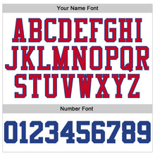 Load image into Gallery viewer, Custom White Royal-Red Authentic Throwback Basketball Jersey