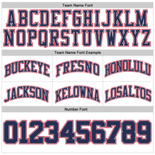 Load image into Gallery viewer, Custom White Navy-Red Authentic Throwback Basketball Shorts