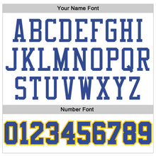 Load image into Gallery viewer, Custom White Royal-Gold Authentic Throwback Basketball Jersey