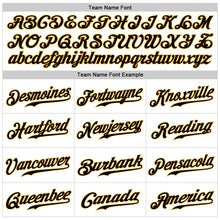 Load image into Gallery viewer, Custom White Black-Gold Authentic Baseball Jersey