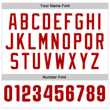 Load image into Gallery viewer, Custom White Red Pinstripe Red Authentic Baseball Jersey