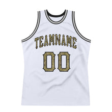 Load image into Gallery viewer, Custom White Camo-Gray Authentic Throwback Basketball Jersey