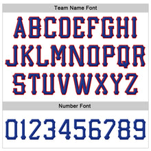 Load image into Gallery viewer, Custom White Royal-Red Stitched Adjustable Snapback Hat