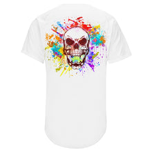 Load image into Gallery viewer, Custom White Royal-Red Authentic Skull Fashion Baseball Jersey