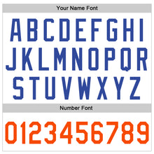 Load image into Gallery viewer, Custom White Royal-Orange Authentic Skull Fashion Baseball Jersey