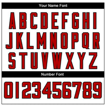 Load image into Gallery viewer, Custom White Red-Black Mesh Authentic Throwback Football Jersey