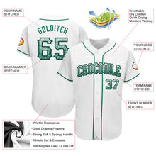 Load image into Gallery viewer, Custom White Kelly Green-Black Authentic Drift Fashion Baseball Jersey