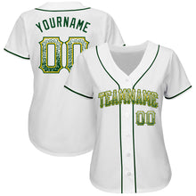 Load image into Gallery viewer, Custom White Green-Gold Authentic Drift Fashion Baseball Jersey