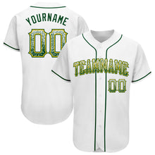 Load image into Gallery viewer, Custom White Green-Gold Authentic Drift Fashion Baseball Jersey