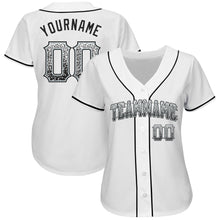 Load image into Gallery viewer, Custom White Black-Silver Authentic Drift Fashion Baseball Jersey