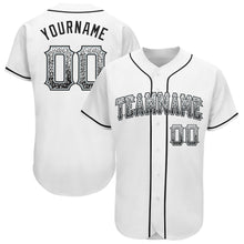 Load image into Gallery viewer, Custom White Black-Silver Authentic Drift Fashion Baseball Jersey