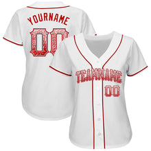Load image into Gallery viewer, Custom White Red-Gray Authentic Drift Fashion Baseball Jersey