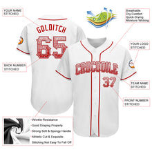 Load image into Gallery viewer, Custom White Red-Gray Authentic Drift Fashion Baseball Jersey