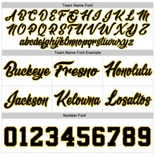 Load image into Gallery viewer, Custom White Black-Gold Authentic Throwback Basketball Shorts