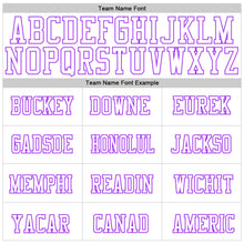 Load image into Gallery viewer, Custom White White-Purple 3D Snake Authentic Baseball Jersey