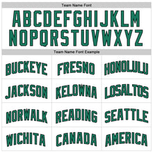 Load image into Gallery viewer, Custom White Kelly Green Pinstripe Kelly Green-Black Authentic Basketball Jersey