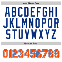 Load image into Gallery viewer, Custom Stitched White Orange-Royal Sports Pullover Sweatshirt Hoodie