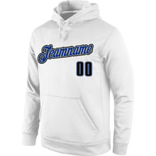 Load image into Gallery viewer, Custom Stitched White Black-Royal Sports Pullover Sweatshirt Hoodie