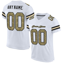 Load image into Gallery viewer, Custom White Camo-Black Mesh Authentic Football Jersey