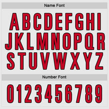 Load image into Gallery viewer, Custom White Red-Black Hockey Jersey